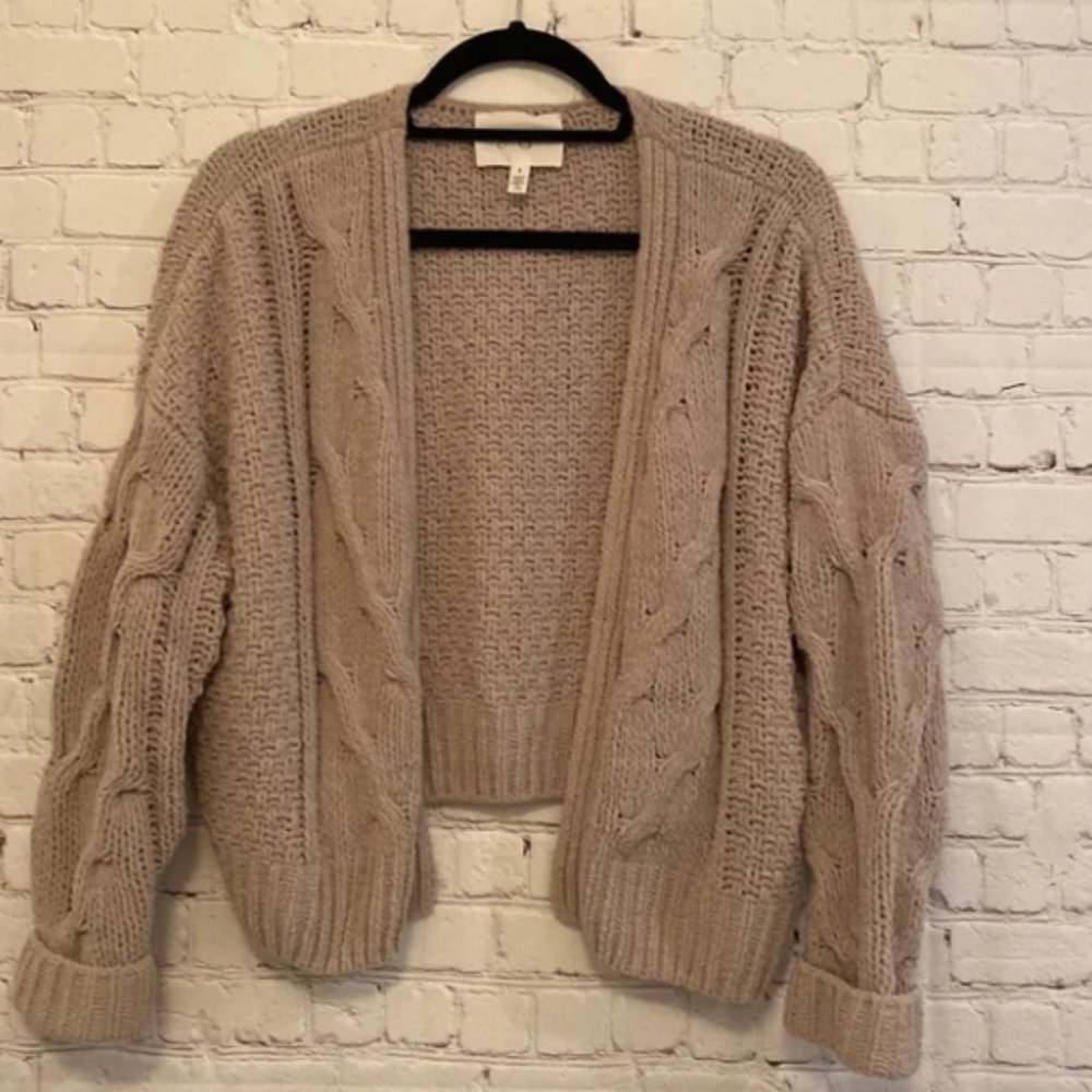 [JESSICA SIMPSON] Tan Knit Cardigan - Size Small